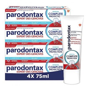 Parodontax Dentifrice Complete Protection Original, 8 Benefices, Contre le Saignement Occasionnel des Gencives, Lot de 4x75ml
