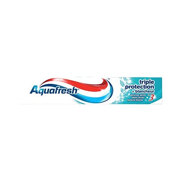 Aquafresh Dentifrice Triple Protection Blancheur, Gencives Saines, Pour Des Dents Fortes et Une Haleine Fraiche, 75 ml