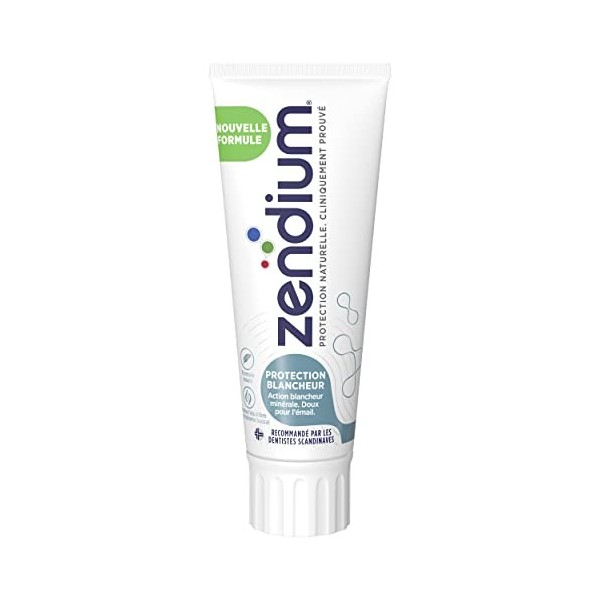 Zendium Dentifrice Protection Blancheur, Mode daction naturel antibactérien, Dentifrice blanchissant, Protège naturellement 