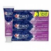 Crest 3D White Lot de 3 dentifrices blanchissants, menthe éclatante, 136 g