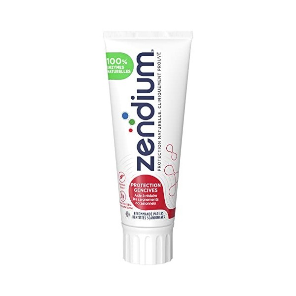 Zendium Dentifrice Protection Gencives, Mode daction naturel antibactérien, Protège Naturellement votre bouche,75ml