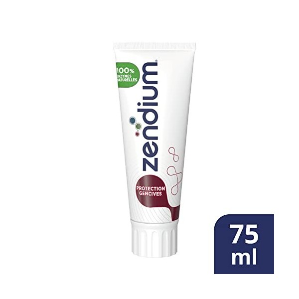 Zendium Dentifrice Protection Gencives, Mode daction naturel antibactérien, Protège Naturellement votre bouche,75ml