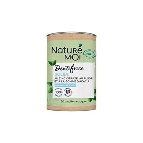 Naturé moi - Dentifrice Solide Pastille à Croquer Menthe Fraîche Au Zinc Citrate, Fluor et Gomme dAcacia 100 pourcent dOrig