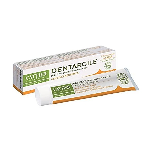 Cattier Dentifrice Dentargile Sauge 75 ml BIO