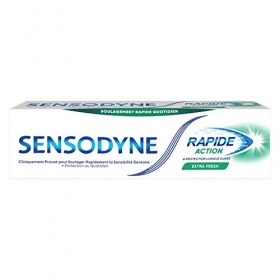 Sensodyne Dentifrice Rapide Action Extra Fresh, Limitant la Sensibilité Dentaire, 75 ml
