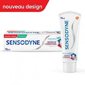 Sensodyne Dentifrice Sensibilit� et Gencives, Menthe Fra�che, Traitement Des Dents Sensibles et Gencives, Lot de 2x75 ml
