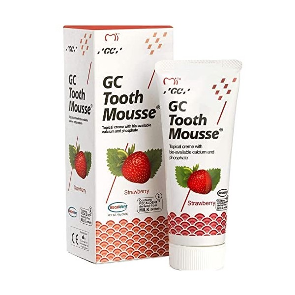 GC Tooth Mousse Dentifrice 35ml fraise, Paquet de 2 2x 35ml 