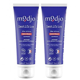 Modjo Cosmetics - 2 Dentifrices Blanchissants - Bio - Vegan - Made in France - 100% Origine Naturelle - Pour des dents blanch