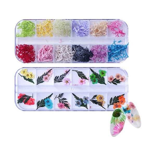 Ranvi 3000 pièces 5 boîtes Kit strass nail art Kit strass ongles avec 1 pièce, cloutés multicolores strass en œil de cheval