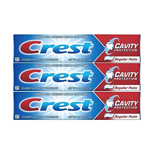 Crest Crest Cavity Protection Toothpaste Regular, 8.2 oz Pack of 3 by Crest