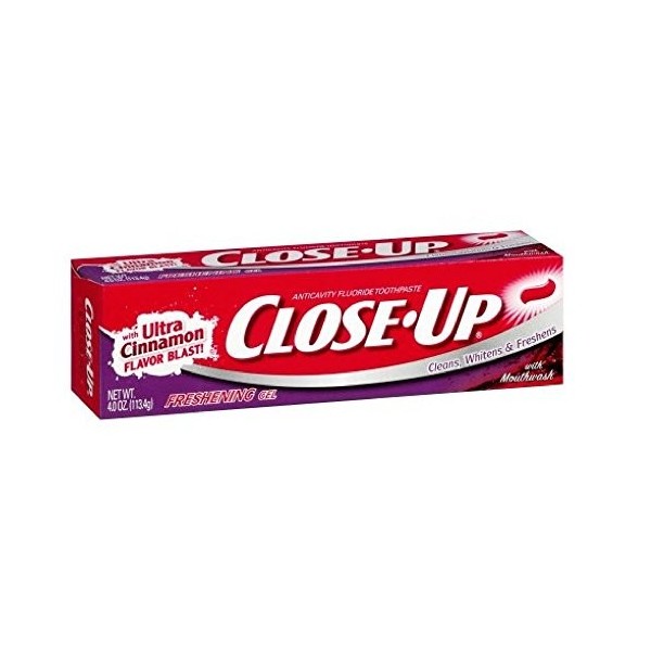 Close-up Toothpaste, Refreshing Red Gel, Anticavity Fluoride, Cinnamon 4 Oz by CLOSE-UP