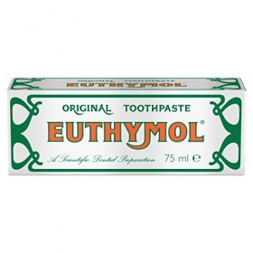 Euthymol Original Dentifrice 75ml x 4, Sans Fluorure, Anti-plaque, Antibactérien, Cavité Protection, Dents et Gencives Propre