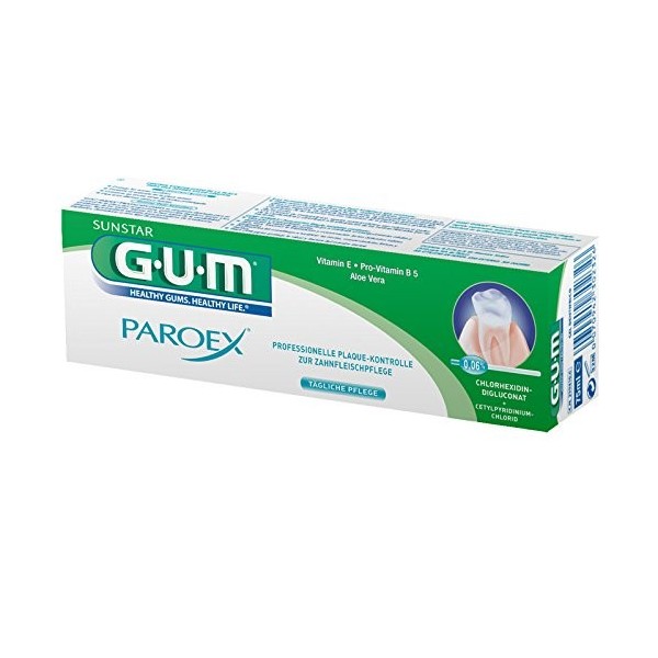 GUM Paroex Dentifrice gel 0,06% 75ml, Pack de 6 6x 75ml 