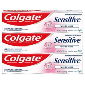 Colgate Sensitive Lot de 3 dentifrices blanchissants 170 ml