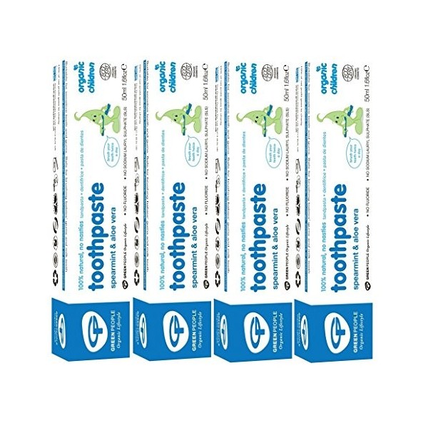 Green People Childrens Spearmint Toothpaste 50ml X 4 Pack of 4 by Green People