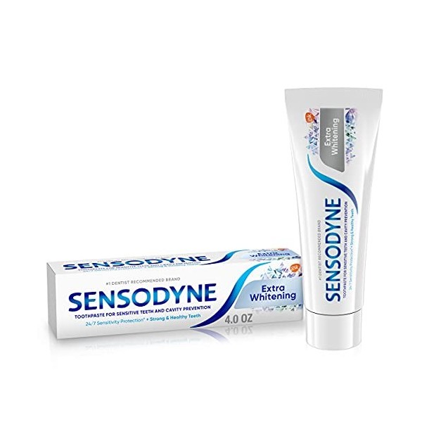 Sensodyne Extra Whitening con Fluoride pasta dental, 4 oz