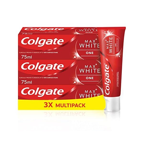 Colgate Max White Lot de 6 pompes à dentifrice à la menthe blanchissante 100 ml