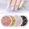 4pcs Nail Art Or Argent Noir Or Rose Métal Mini Caviar Perles Perles 3D Charme Strass Décoration Accessoires