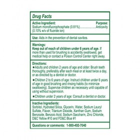 Smartmouth Dentifrice, Rafraîchissant Tube Menthe, 6 Onces Paquet De 3 