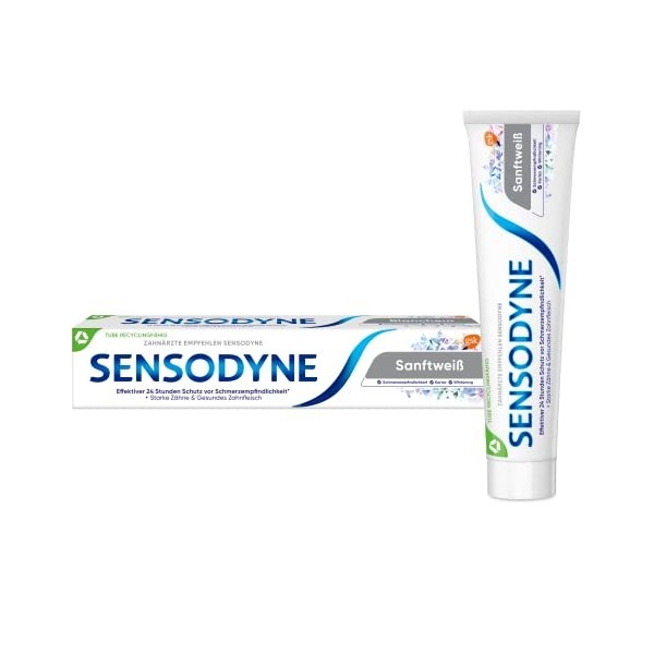 Sensodyne - Dentifrice quotidien avec fluorure - 1 x 75 ml - Pour les dents sensibles aux douleurs