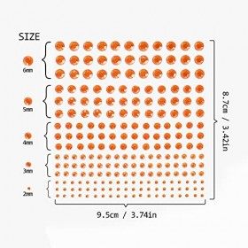 AiQInu 3600 PCS Strass Autocollant, 16 Couleurs 2/3/4/5/6MM Strass Auto-adhésif Visage, Pierres Précieuses Adhésif Cristal Au