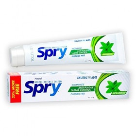 Spry Dentifrice, Anti-Plaque antitartre, Flouride Gratuit - Xlear
