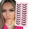 Parriparri Faux Cils Volume Russe Cils 3D Russian Lashes 10 Paires Faux Cils Naturel Dramatique Fluffy False Mink Eyelashes V