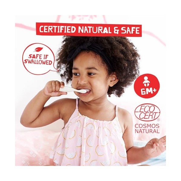 Jack N Jill Kids Natural Toothpaste, Made With Natural Ingredients, Helps Soothe Gums & Fight Tooth Decay, Suitable From 6 M