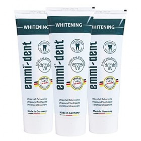 emmi®-dent Dentifrice à Ultrasons "Whitening" I Dentifrice Blanchissant Doux I Idéal pour Les dents et Gencives Sensibles I V