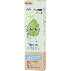 Vademecum Dentifrice Enfant Junior 6 Ans et Plus, Arôme Naturel de Menthe, Certifié Bio, Sans Fluor, 99% dIngrédients dOrig