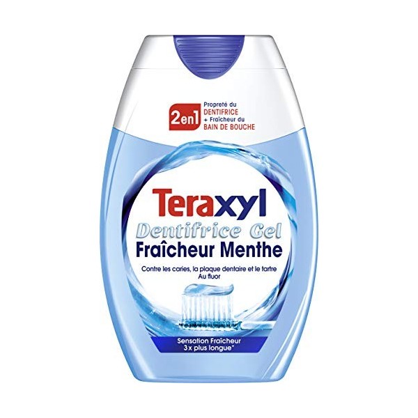 Teraxyl Dentifrice Gel 2en1, Fraîcheur Menthe, 75ml