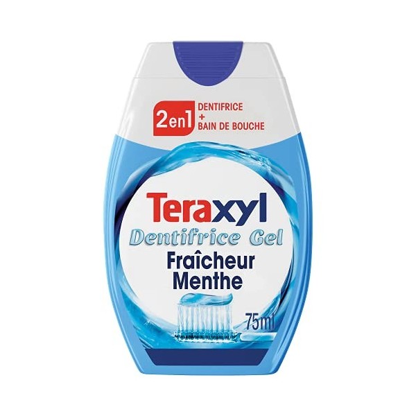 Teraxyl Dentifrice Gel 2en1, Fraîcheur Menthe, 75ml