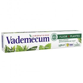 Vademecum - Dentifrice - Fluor et Plantes - Thym Sauge Mélisse - Dents renforcées - Gencives apaisées dès 7 jours - 98% ding