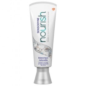 Sensodyne Dentifrice Nourish Blancheur Naturelle, Menthe Naturelle, Vegan, Nourrit et Renforce les Dents, Protection contre l