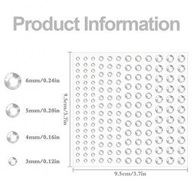 Teegxddy 4 pcs Strass Autocollants Cristal,Strass Autocollant Diamant Cristal pour Strass Visage Maquillage Décoration Ongles