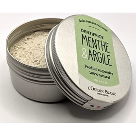 Dentifrice en poudre Menthe&Argile - 60 g - Soin Reminéralisant et Blanchissant Naturel