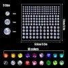 3096pcs Strass Autocollant Diamant, 18 Feuilles Strass Visage Strass Maquillage Strass Autocollant Visage Strass Adhesif Bijo