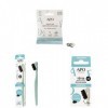 APO France - Kit dentaire Lot de 3 - Pastilles Dentifrice Solide - Bio et Naturel - Fluor + Brosse à dents Rechargeable - M