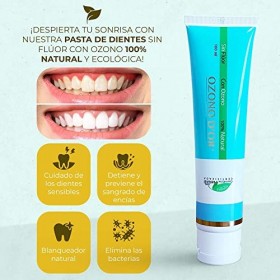 OZONO DOR - Dentifrice Sans Fluor BIO. 100% Naturel con Ozone Pour Dents sensibles | dentifrice blanchissant Vegan Anti-plaq