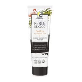 COMPTOIRS ET COMPAGNIES - Dentifrice au Charbon Actif - Protection et Blancheur - Perle de Coco - Certifié Cosmos Organic - 7