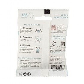 APO France - Pastilles Dentifrice Solide - 100% BIO et Naturel - Sans Gluten & Vegan - Blanc - Menthe - Avec Fluor - 125 Past