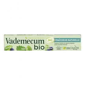 Vademecum - Dentifrice Certifié Bio - Fraîcheur Naturelle - Goût Menthe Fraiche - Extrait de Thé Vert Bio - Formule Végane - 