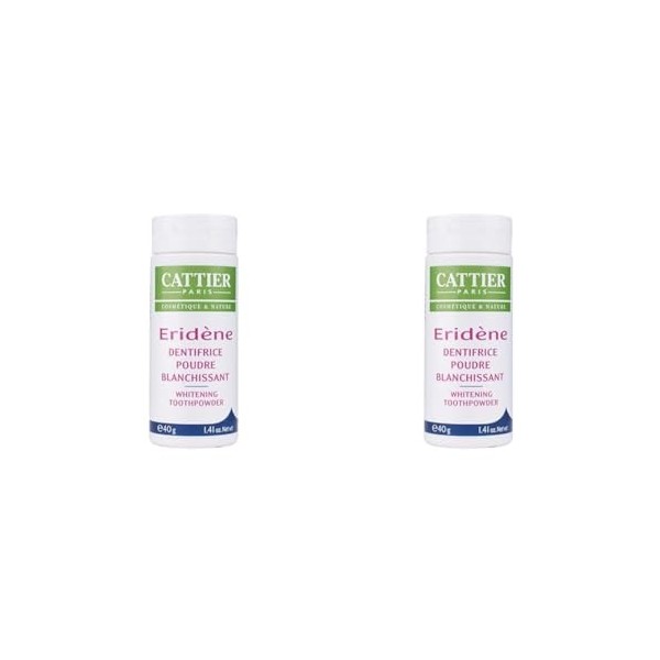 Cattier Eridène - Dentifrice Poudre Blanchissante - 40 g Lot de 2 