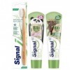 SIGNAL Brosse à Dents Souple Bambou 100 pourcent Naturel+Signal Kids Dentifrice Bio Enfants arôme Menthe dorigine naturelle 