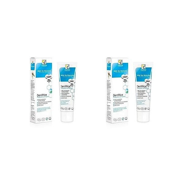 COMPTOIRS ET COMPAGNIES - Dentifrice Anti Tartre au Miel de Manuka IAA15+ - Elimination de la Plaque Dentaire - Sans Fluor - 