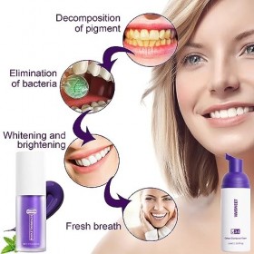 Dentifrice Blanchissant Violet,V34 Purple Colour Corrector Toothpaste,2PCSDentifrice Blancheur,Dentifrice Violet,Dentifrice C