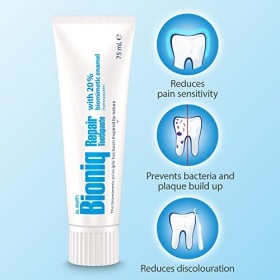 Dr. Wolffs Bioniq Repair Dentifrice | Sans fluorure à base d’email biomimétique d‘hydroxyapatite | pour des dents sensibles 