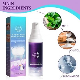 Dentifrice de blanchiment des dents, dentifrice violet dents blanches, dentifrice pour dents sensibles à la douleur, dentifri