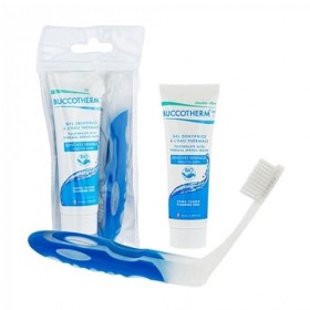 Buccotherm Gencives Sensibles Gel Dentifrice à lEau Thermale SANS FLUOR - 2 x Kit de Voyage Adulte