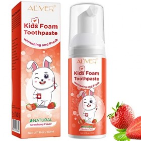 Dentifrice mousse enfant, Dentifrice en mousse pour enfants au goût de fraise, dentifrice pour soins bucco-dentaires pour enf